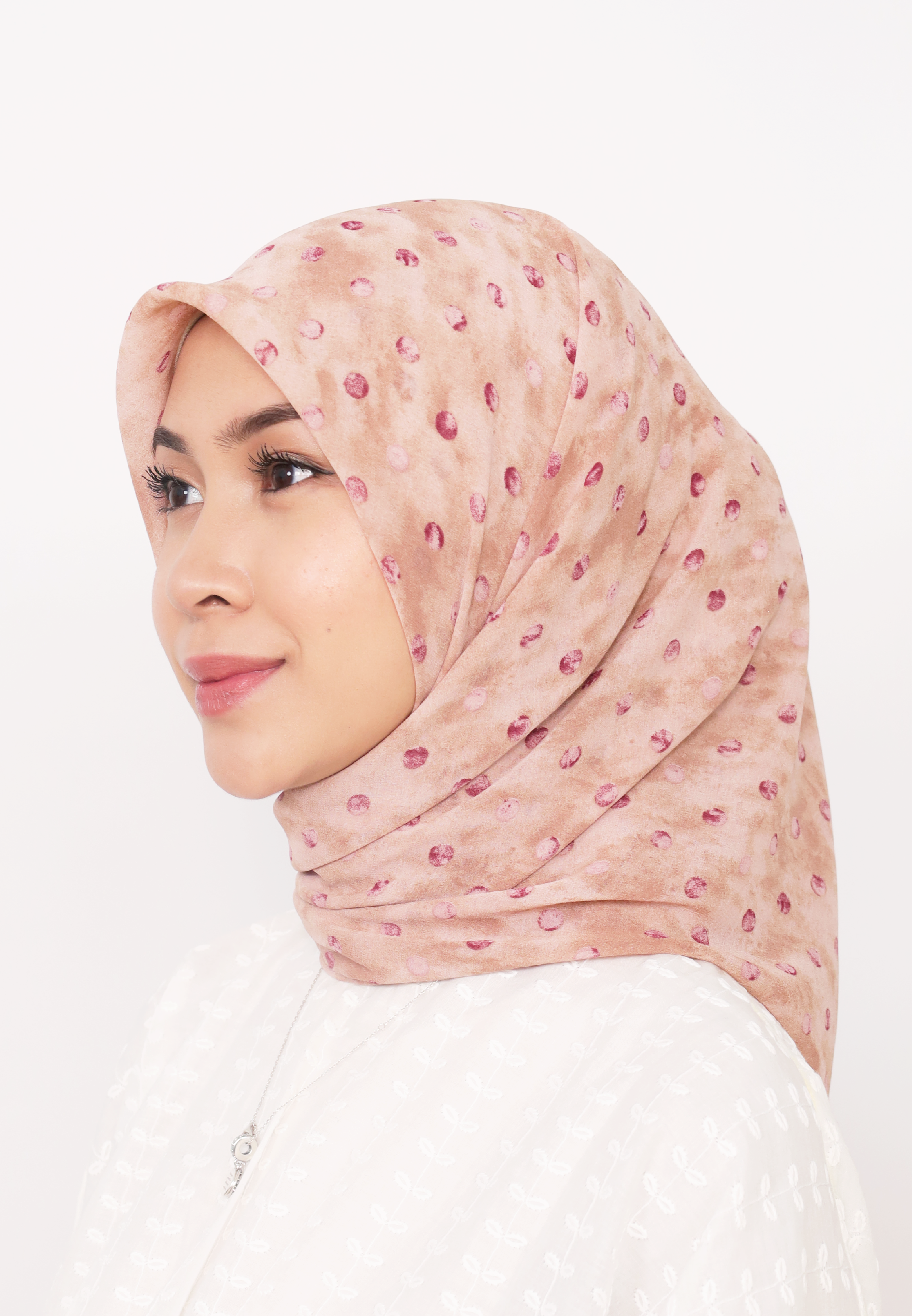 LUMIERÉ PRINTED LOOSE BAWAL - PEACH ROSALIE
