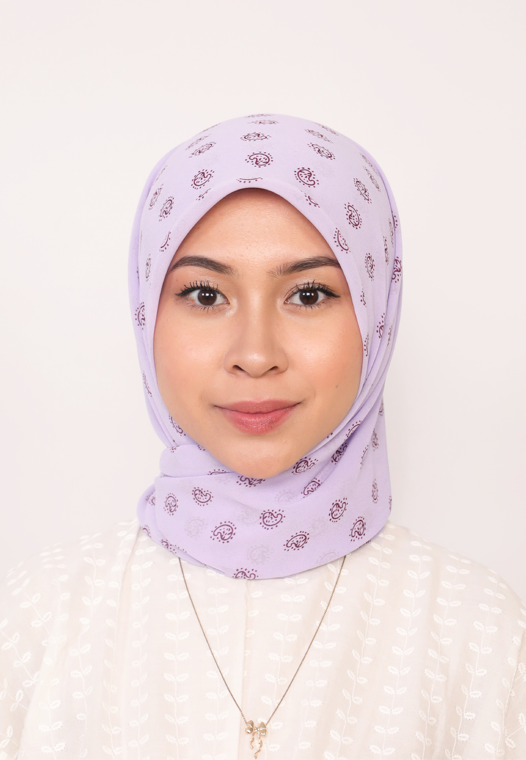 LUMIERÉ PRINTED LOOSE BAWAL - PURPLE PAISLEY