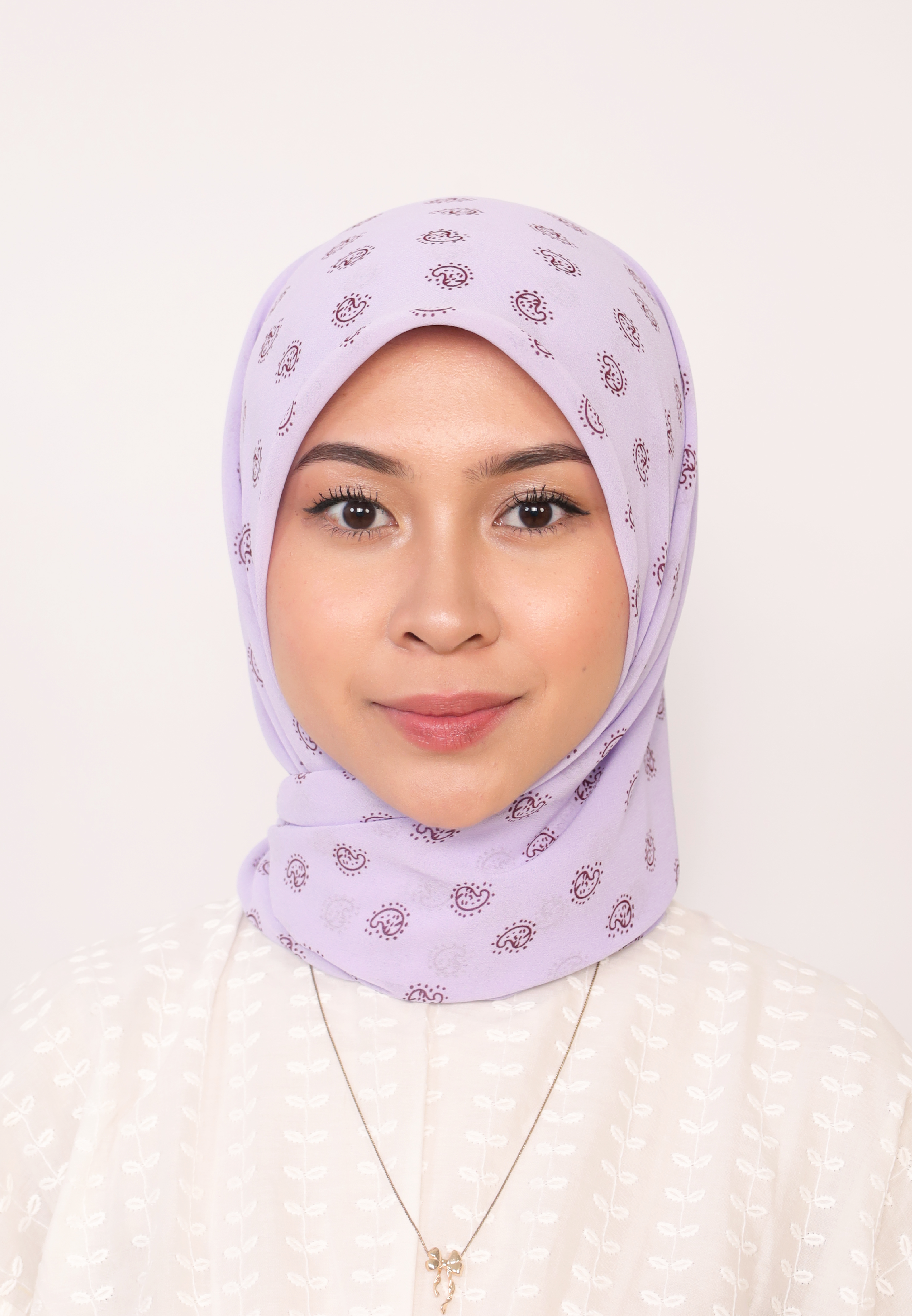 LUMIERÉ PRINTED LOOSE BAWAL - PURPLE PAISLEY