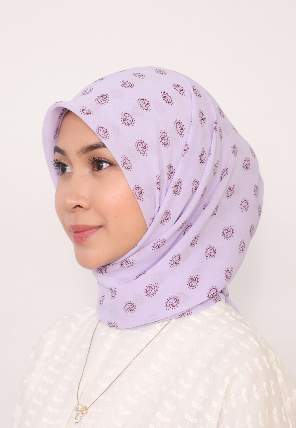 LUMIERÉ PRINTED LOOSE BAWAL - PURPLE PAISLEY