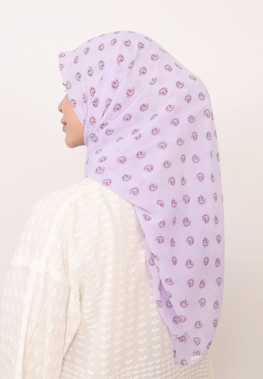 LUMIERÉ PRINTED LOOSE BAWAL - PURPLE PAISLEY