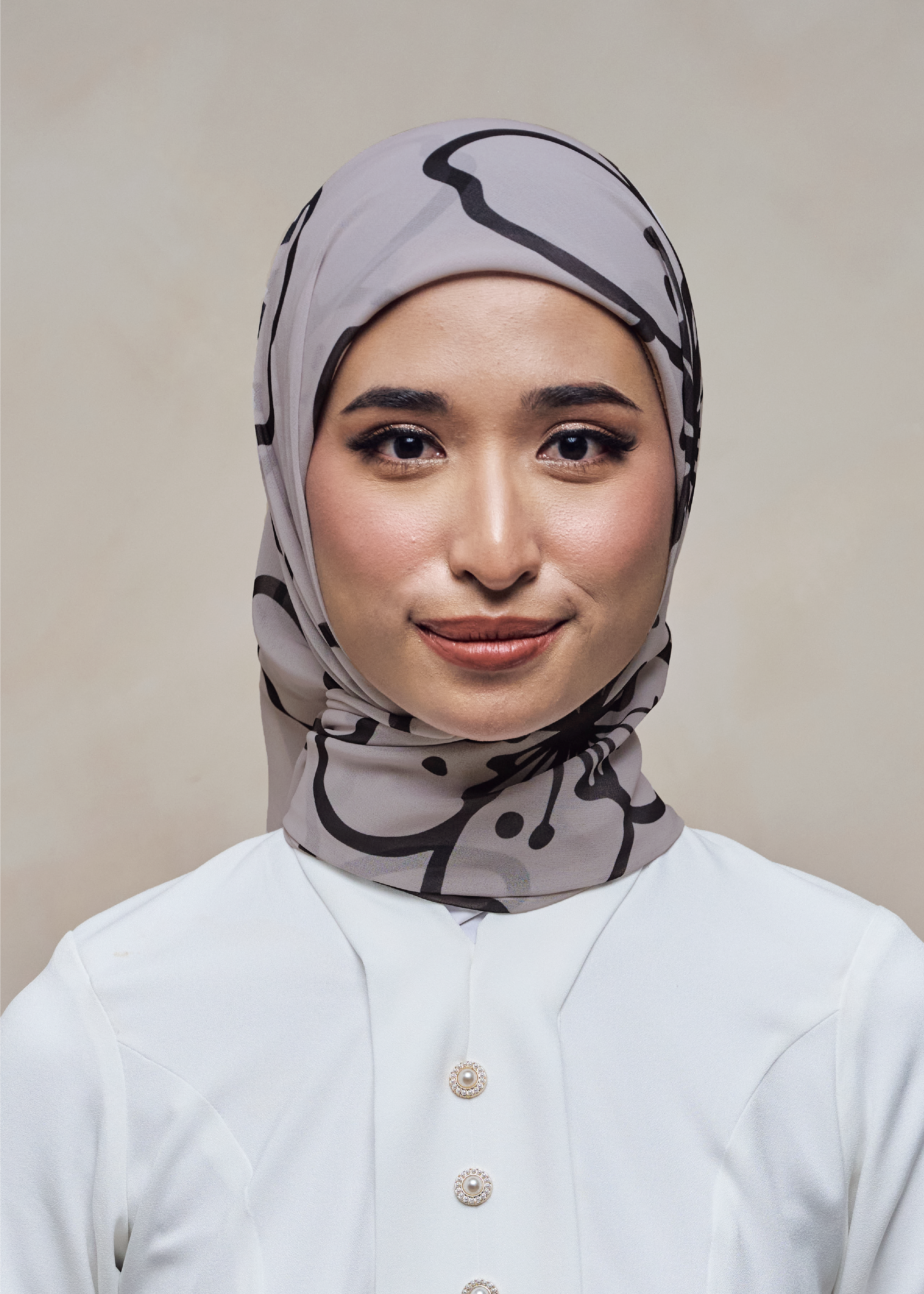 LEBARAN MELANGE LOOSE BAWAL - ASH PETALINE