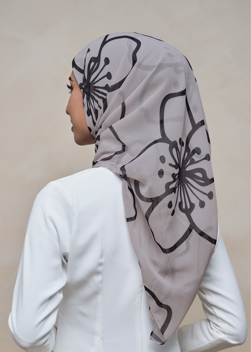 LEBARAN MELANGE LOOSE BAWAL - ASH PETALINE