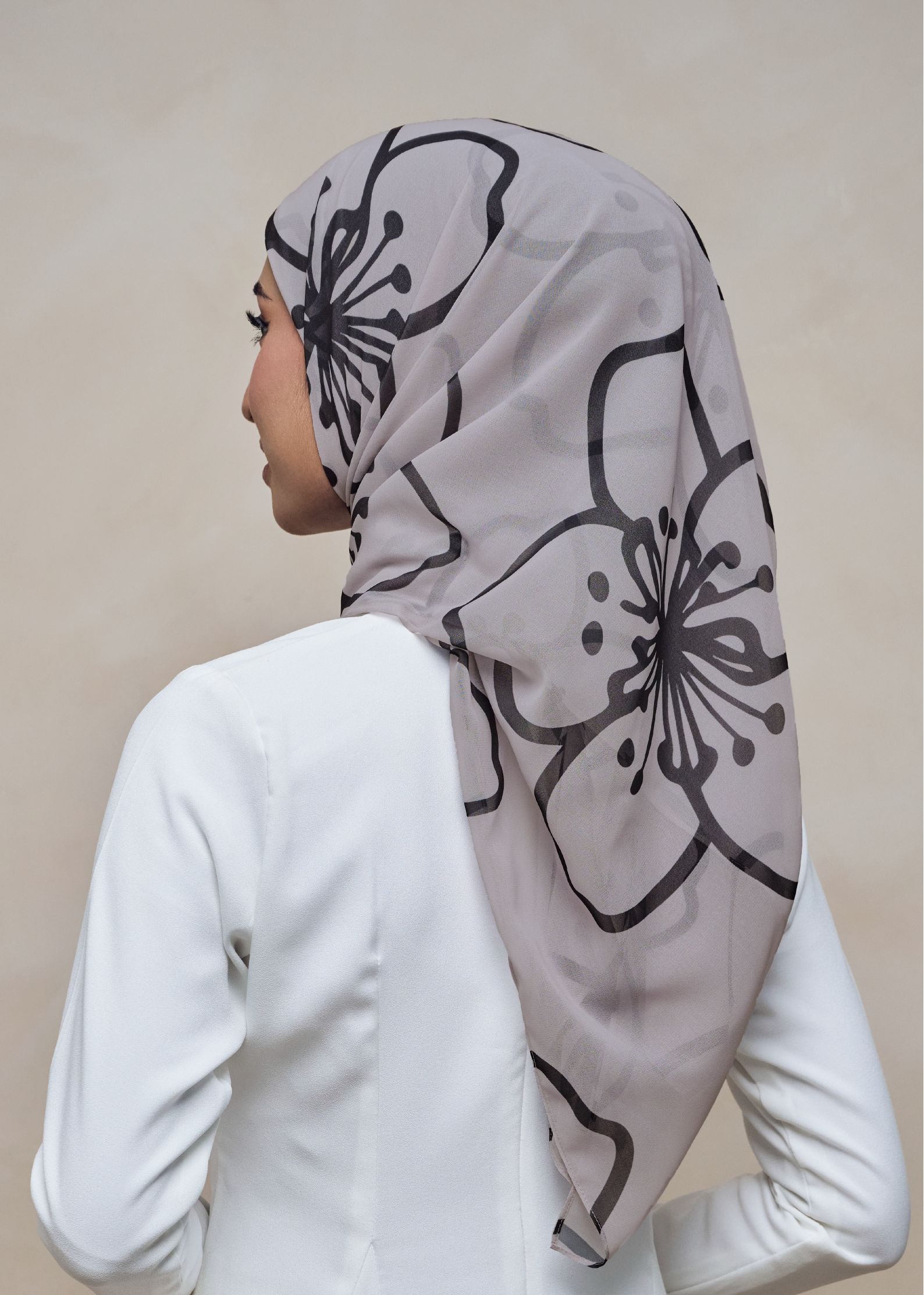 LEBARAN MELANGE LOOSE BAWAL - ASH PETALINE
