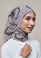 LEBARAN MELANGE LOOSE BAWAL - ASH PETALINE