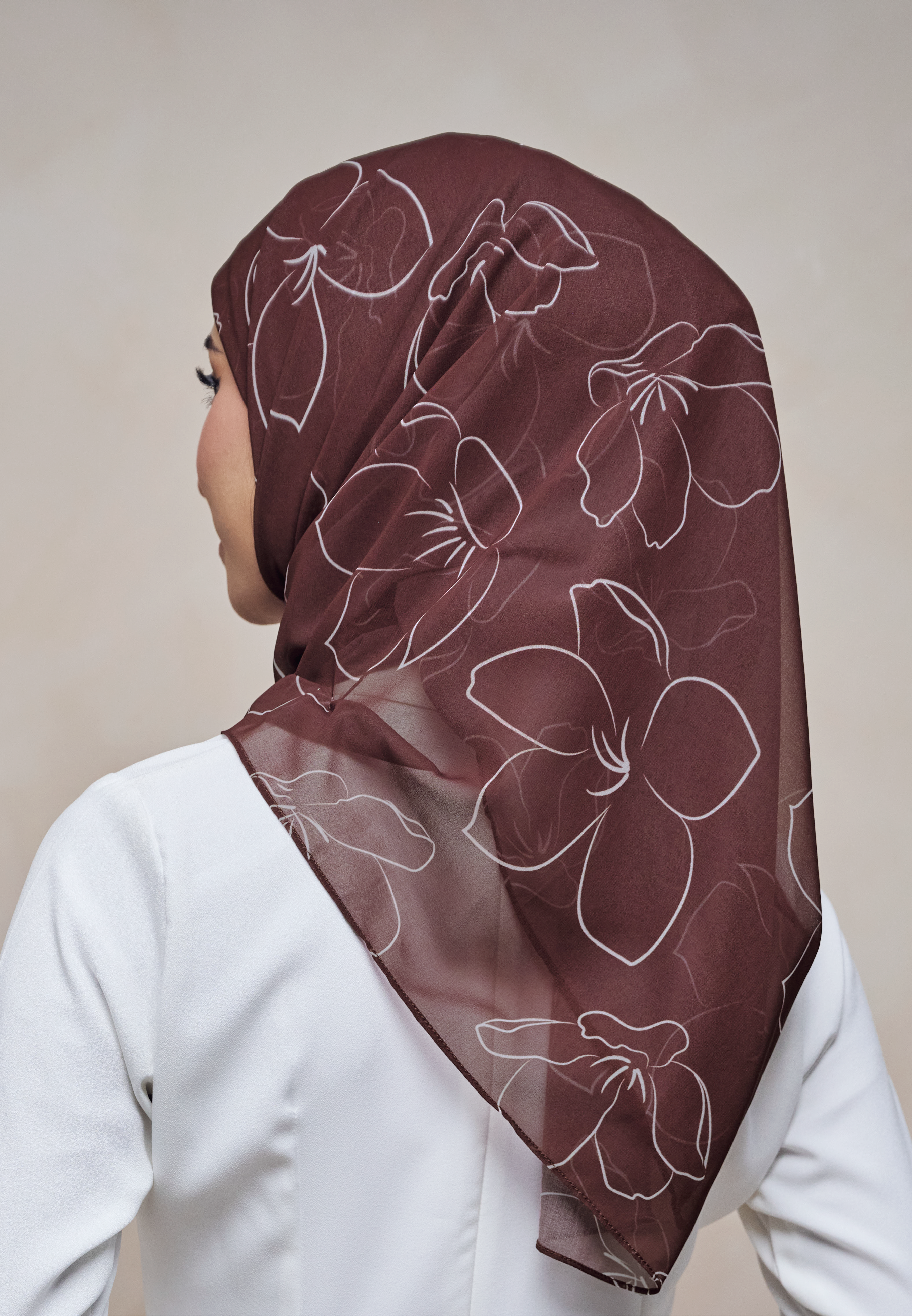 LEBARAN MELANGE LOOSE BAWAL - MAHOGANY