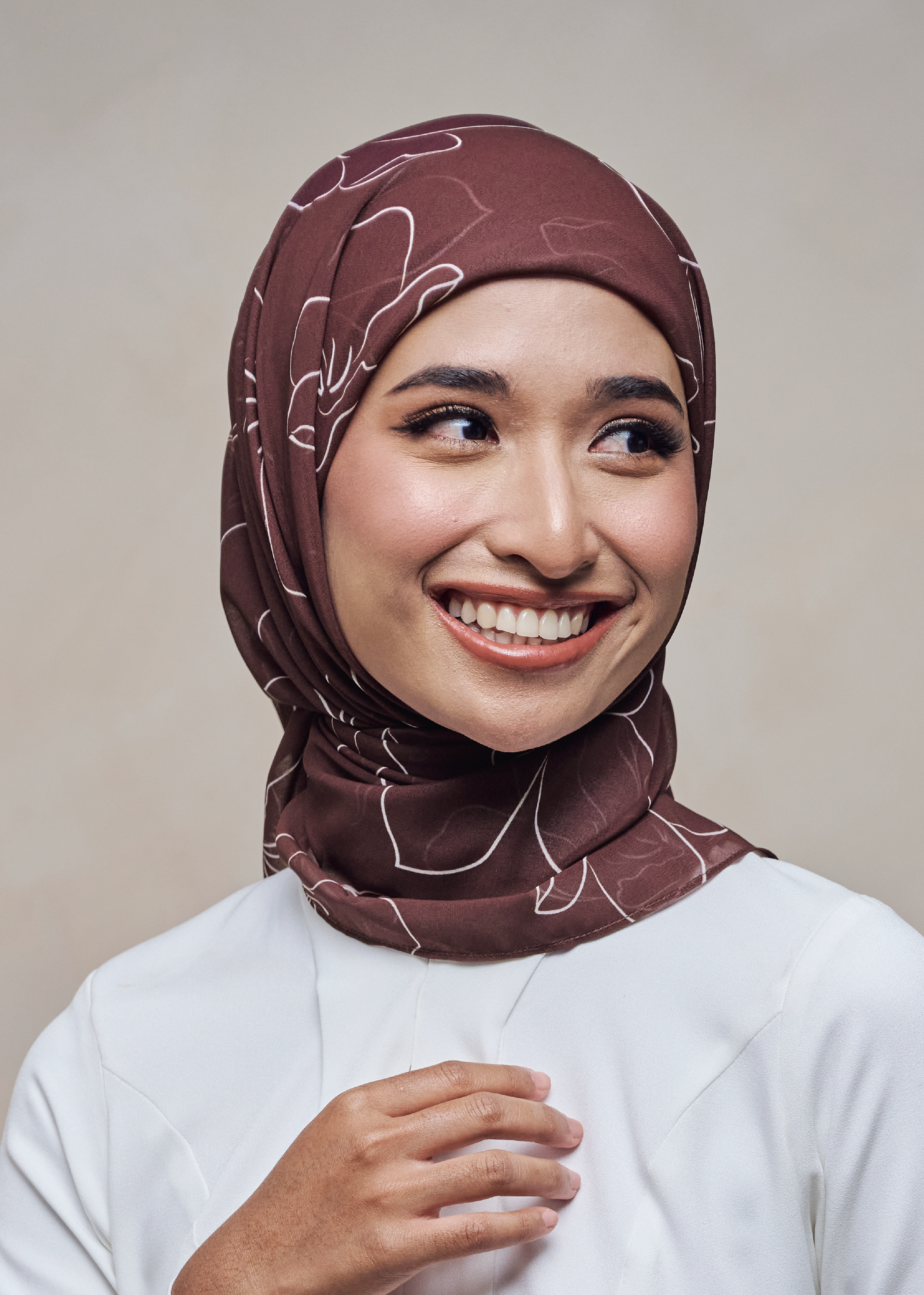 LEBARAN MELANGE LOOSE BAWAL - MAHOGANY