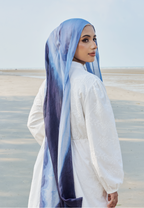 AURA MODAL LOOSE SHAWL - BLUE TIDE