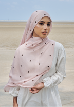 AURA MODAL LOOSE SHAWL - BUTTERCREAM POLKA