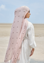 AURA MODAL LOOSE SHAWL - BUTTERCREAM POLKA