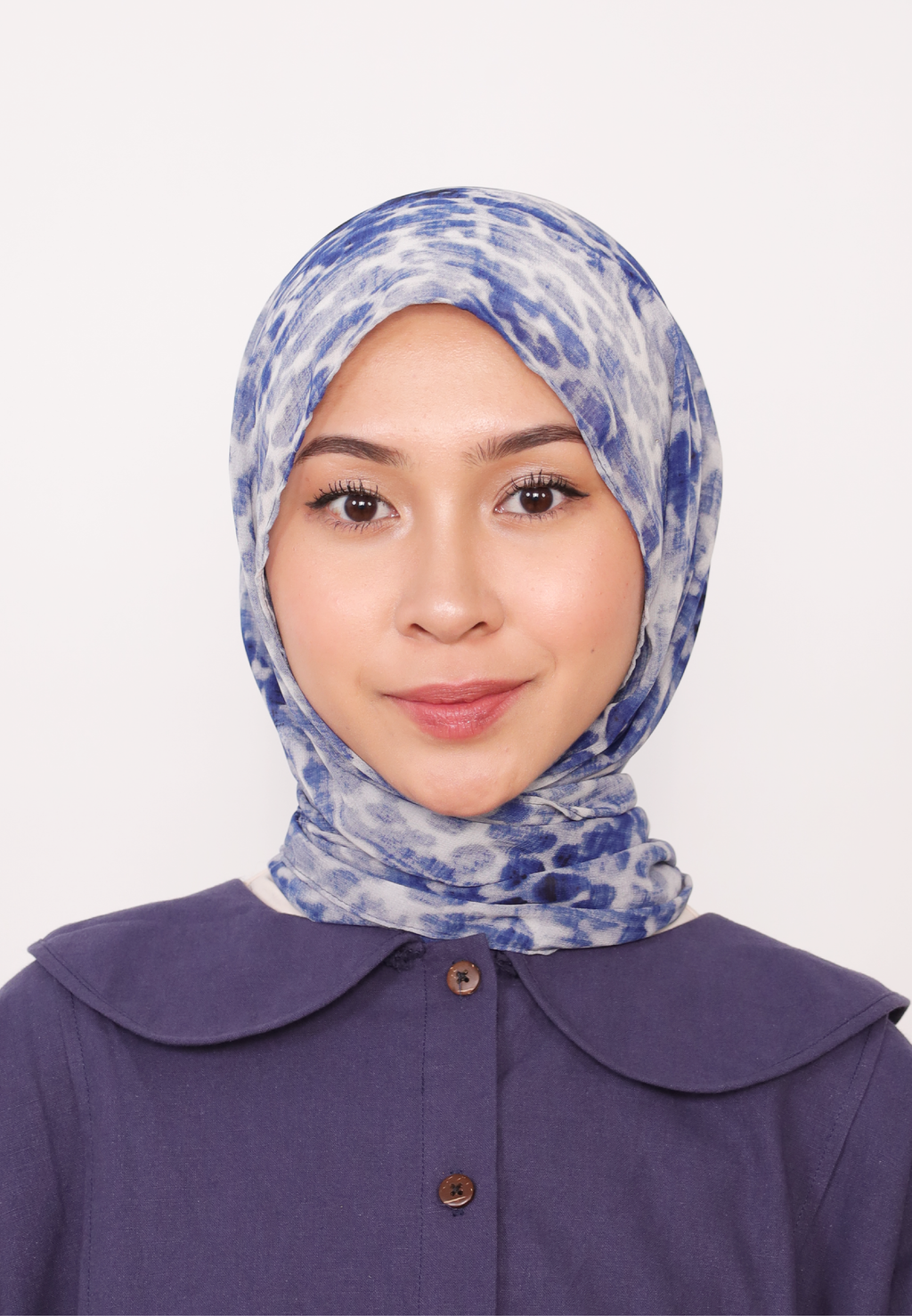 LUMIERÉ PRINTED LOOSE SHAWL - BLEU CELESTE