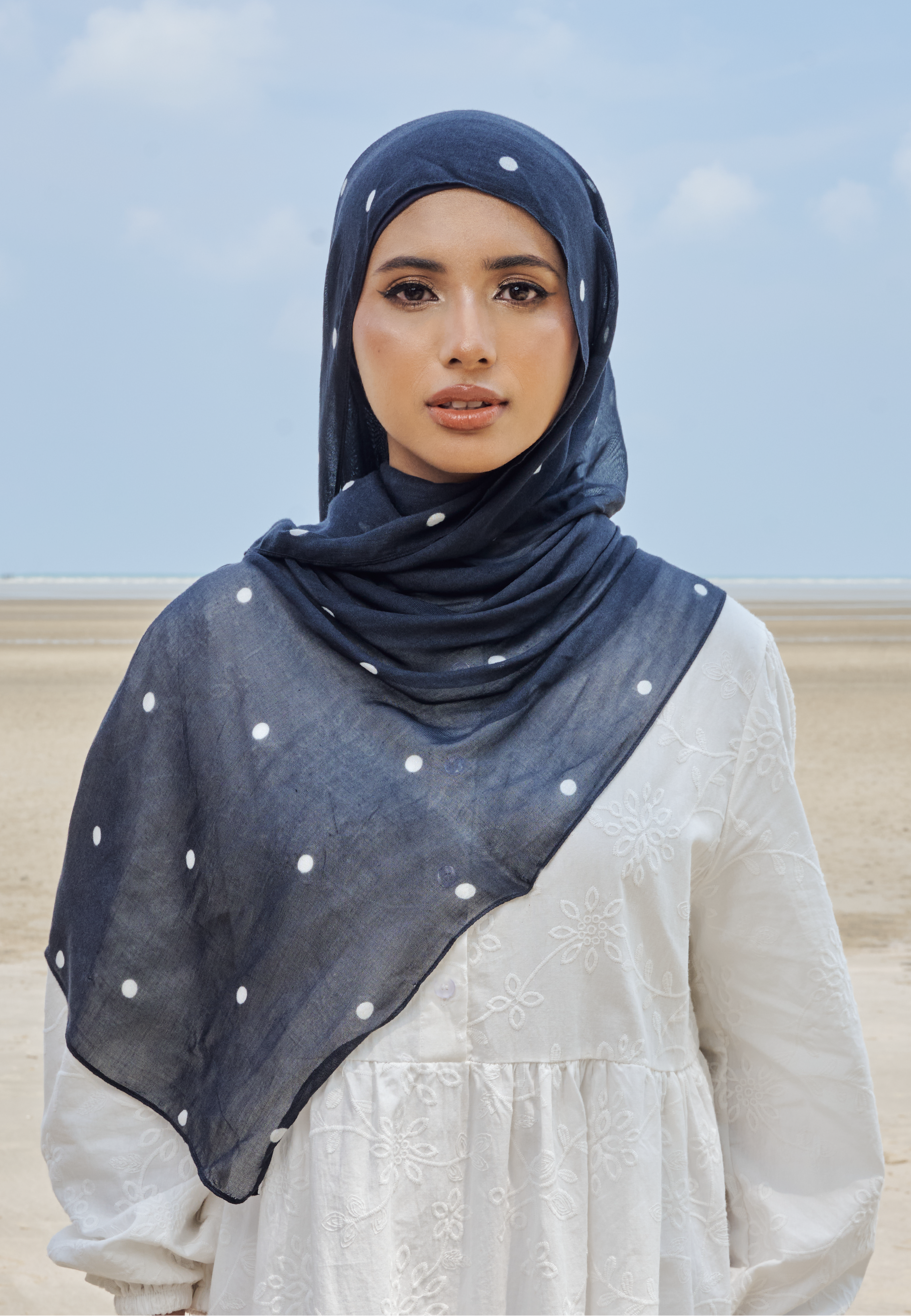 AURA MODAL LOOSE SHAWL - ECLIPSE POLKA