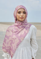 AURA MODAL LOOSE SHAWL - LAVENDER MARBLE