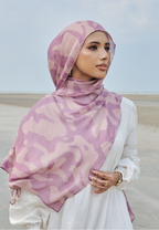 AURA MODAL LOOSE SHAWL - LAVENDER MARBLE