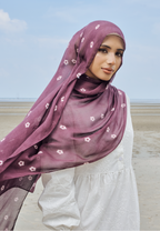 AURA MODAL LOOSE SHAWL - MULBERRY DAISY