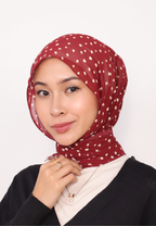 LUMIERÉ PRINTED LOOSE SHAWL - MAROON DOT