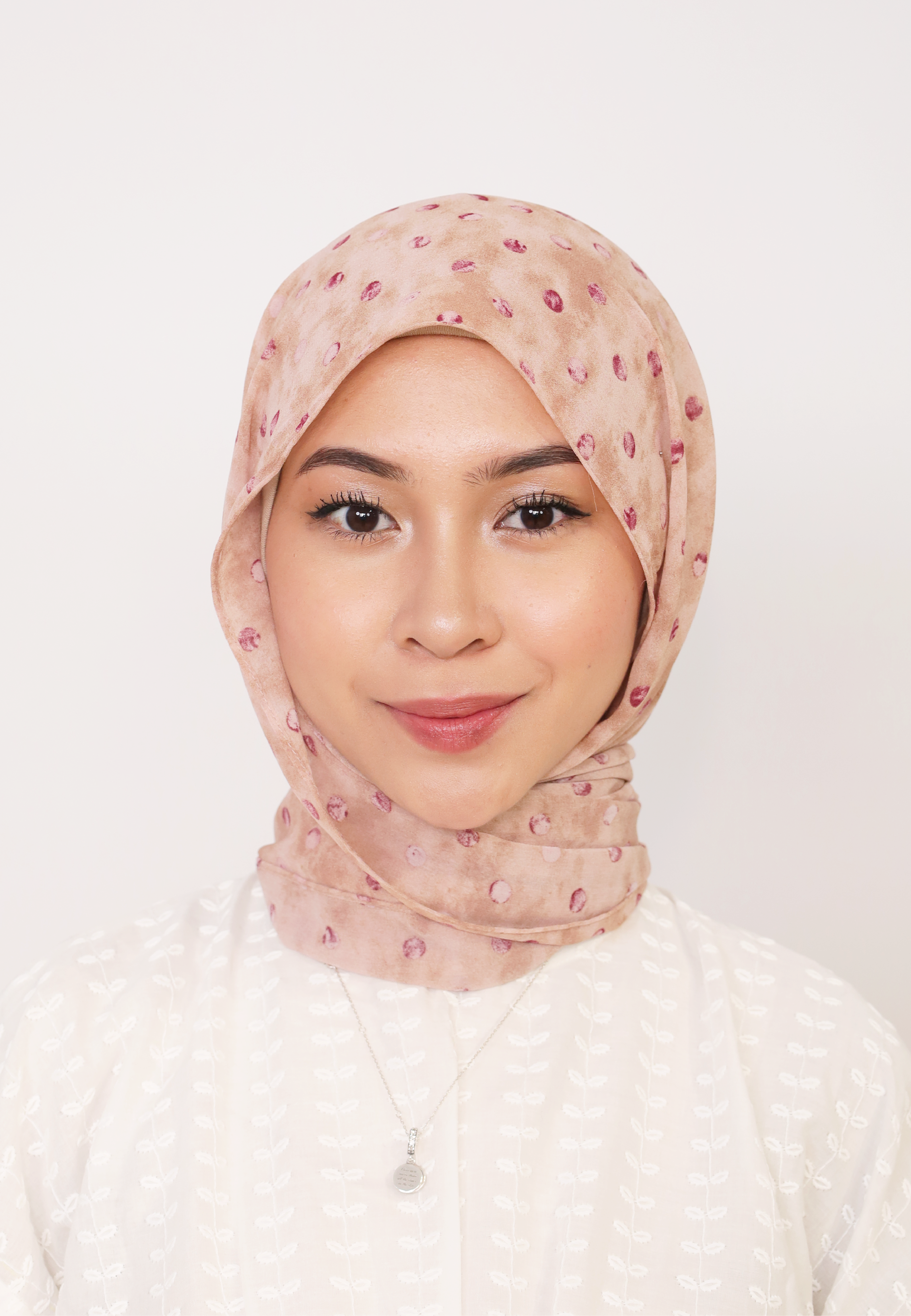 LUMIERÉ PRINTED LOOSE SHAWL - PEACH ROSALIE