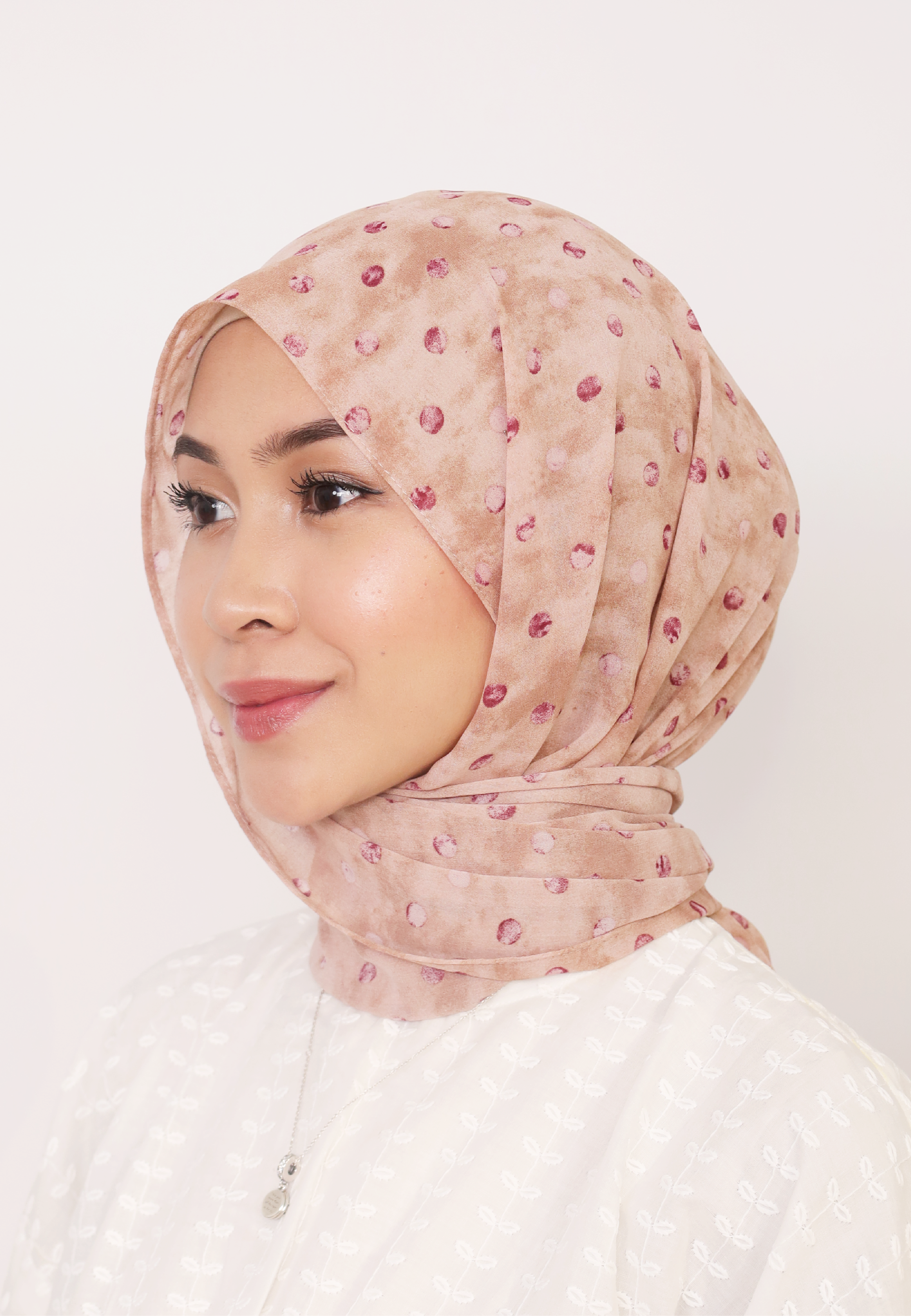 LUMIERÉ PRINTED LOOSE SHAWL - PEACH ROSALIE