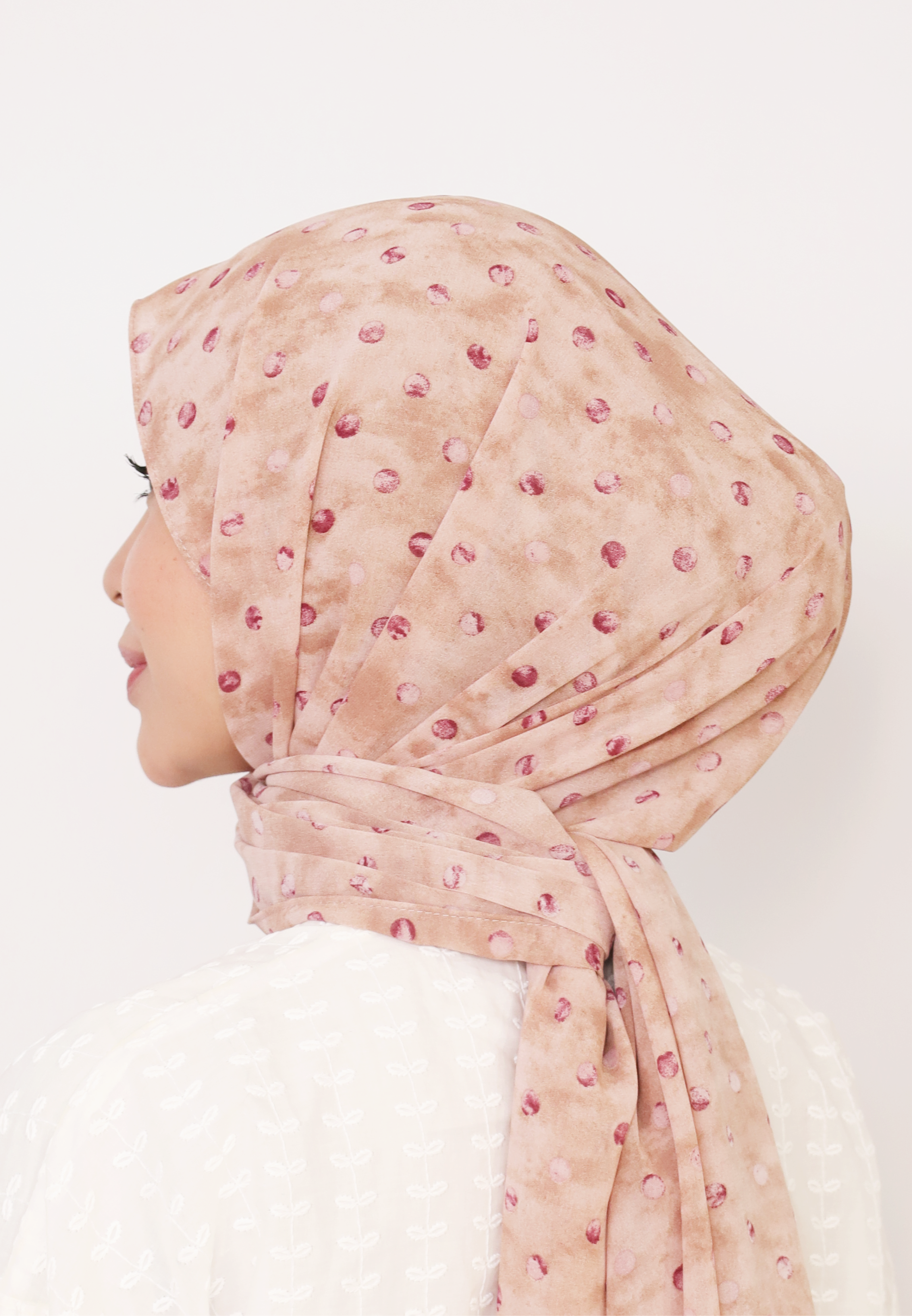 LUMIERÉ PRINTED LOOSE SHAWL - PEACH ROSALIE