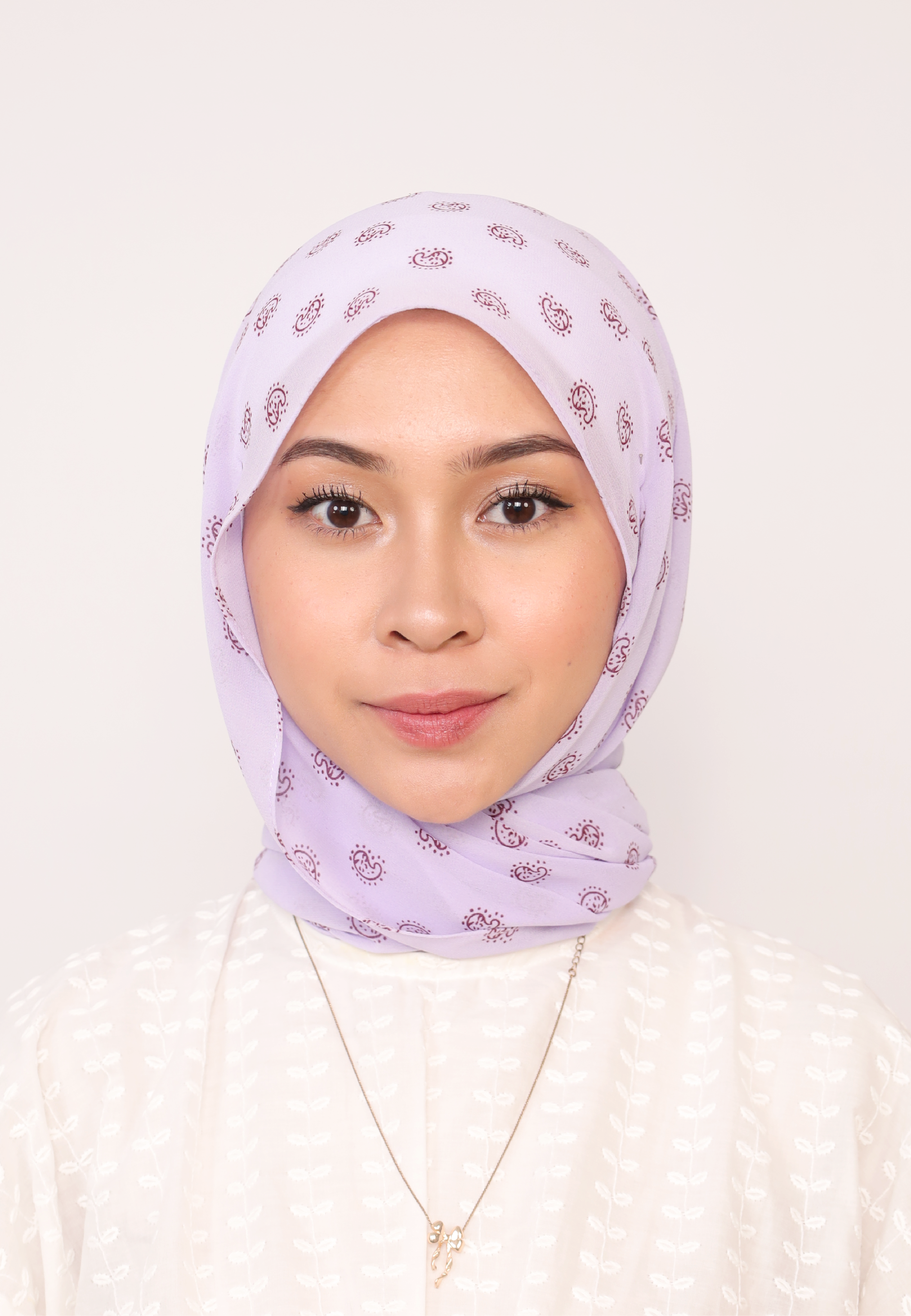 LUMIERÉ PRINTED LOOSE SHAWL - PURPLE PAISLEY