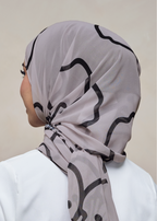 LEBARAN MELANGE LOOSE SHAWL - ASH PETALINE