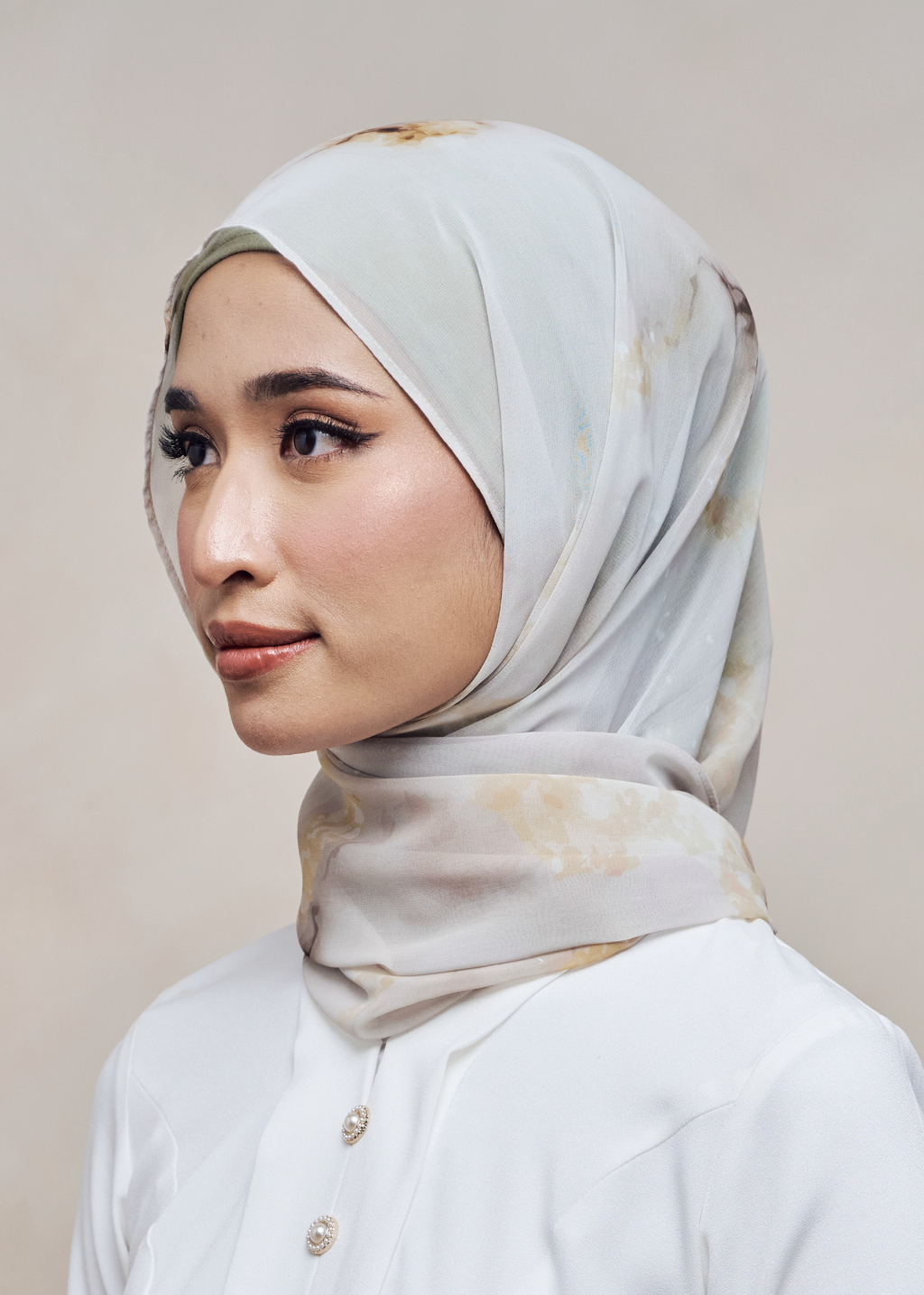 LEBARAN MELANGE LOOSE SHAWL - MARBLE