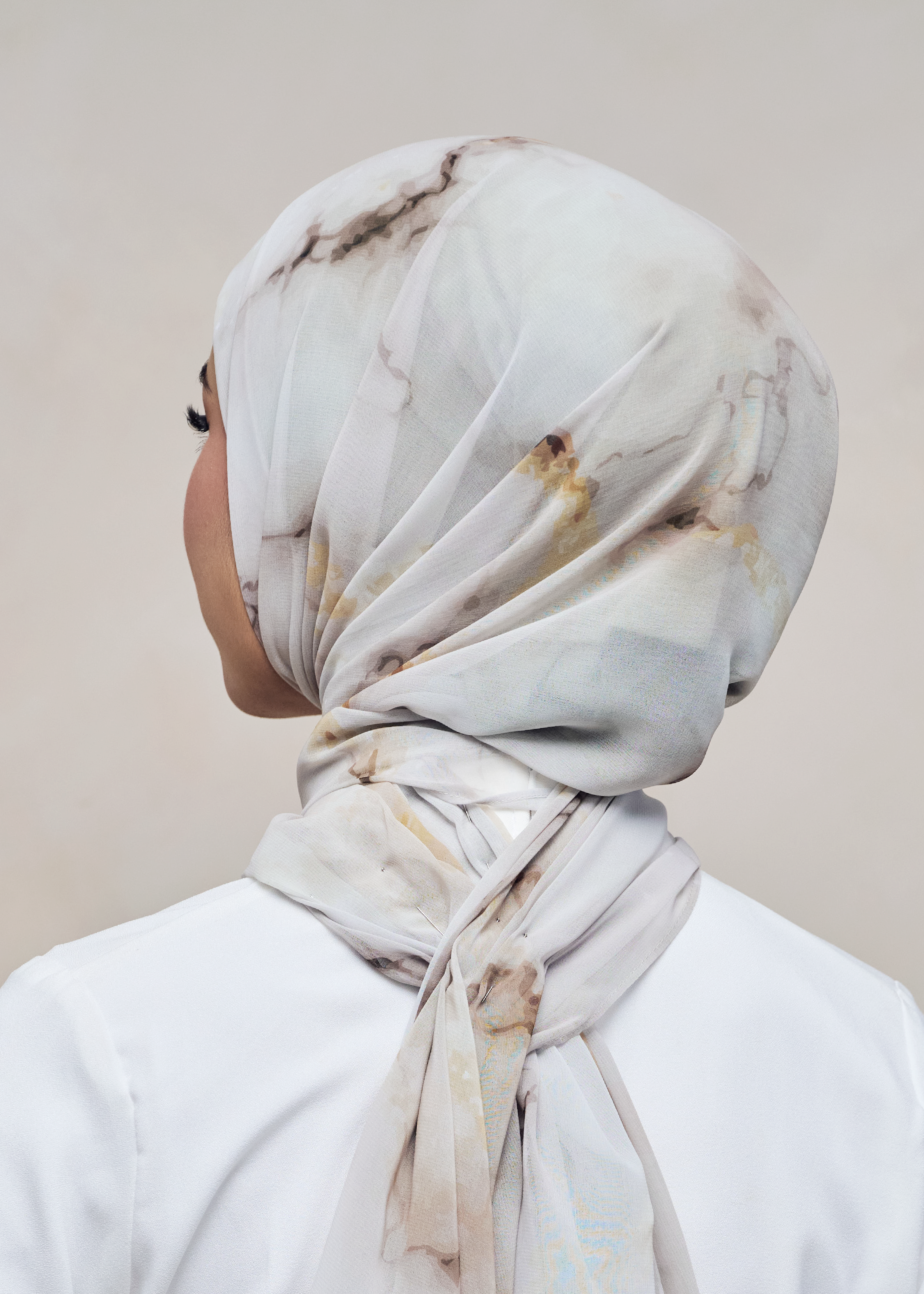 LEBARAN MELANGE LOOSE SHAWL - MARBLE