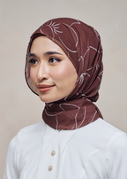 LEBARAN MELANGE LOOSE SHAWL - MAHOGANY