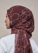 LEBARAN MELANGE LOOSE SHAWL - MAHOGANY