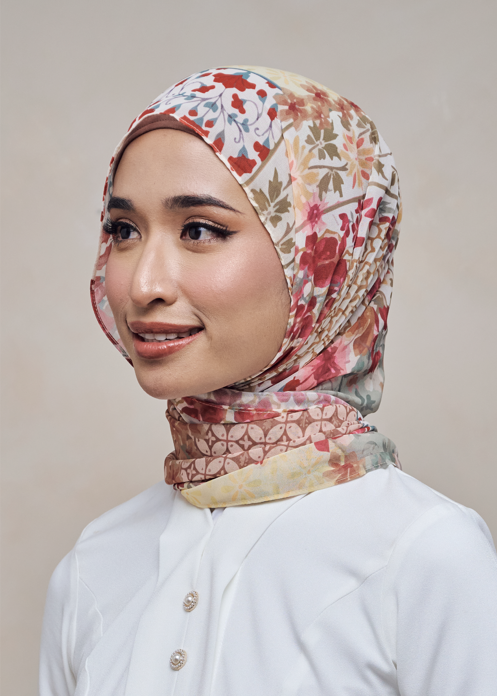 LEBARAN MELANGE LOOSE SHAWL - MOSAIC