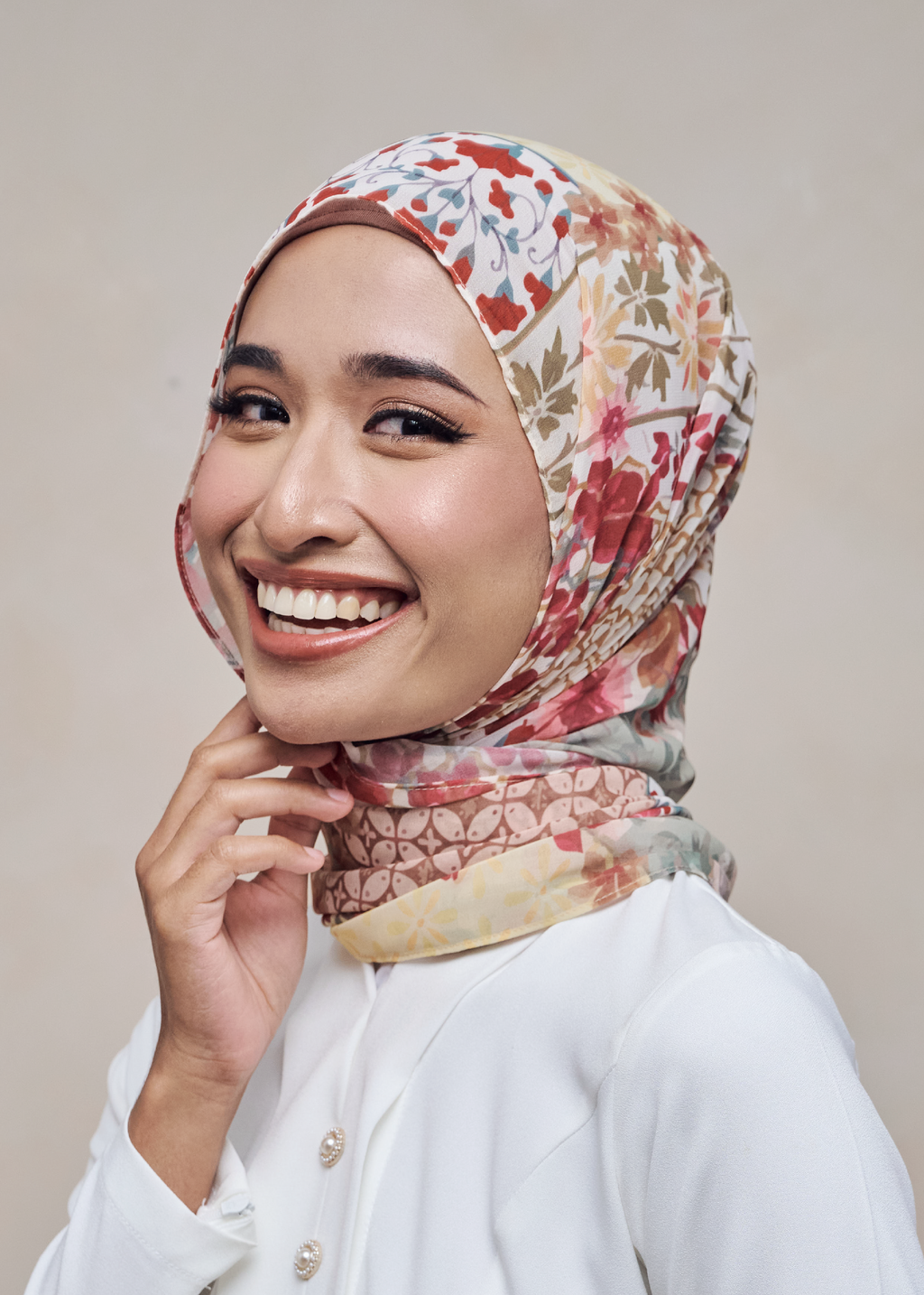 LEBARAN MELANGE LOOSE SHAWL - MOSAIC