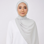 JASMINE HALF MOON INSTANT SHAWL - LIGHT SAGE