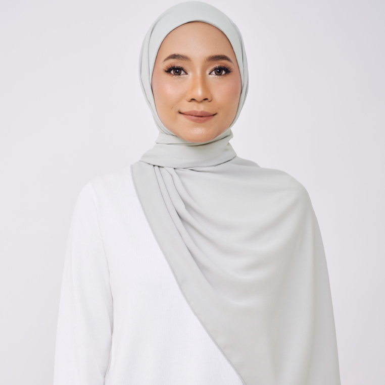 JASMINE HALF MOON INSTANT SHAWL - LIGHT SAGE