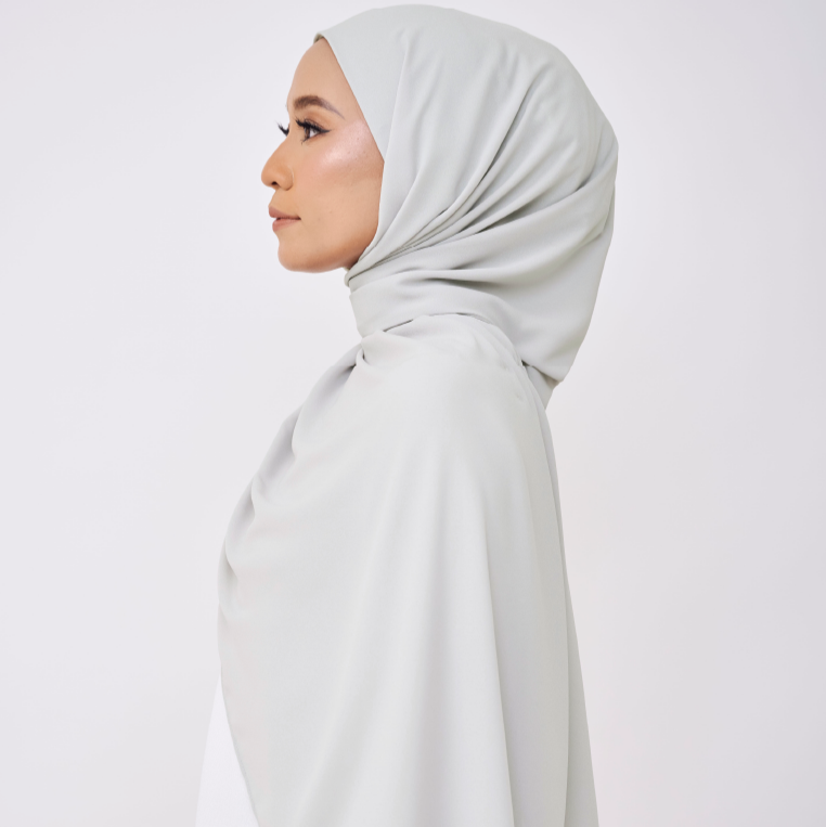 JASMINE HALF MOON INSTANT SHAWL - LIGHT SAGE