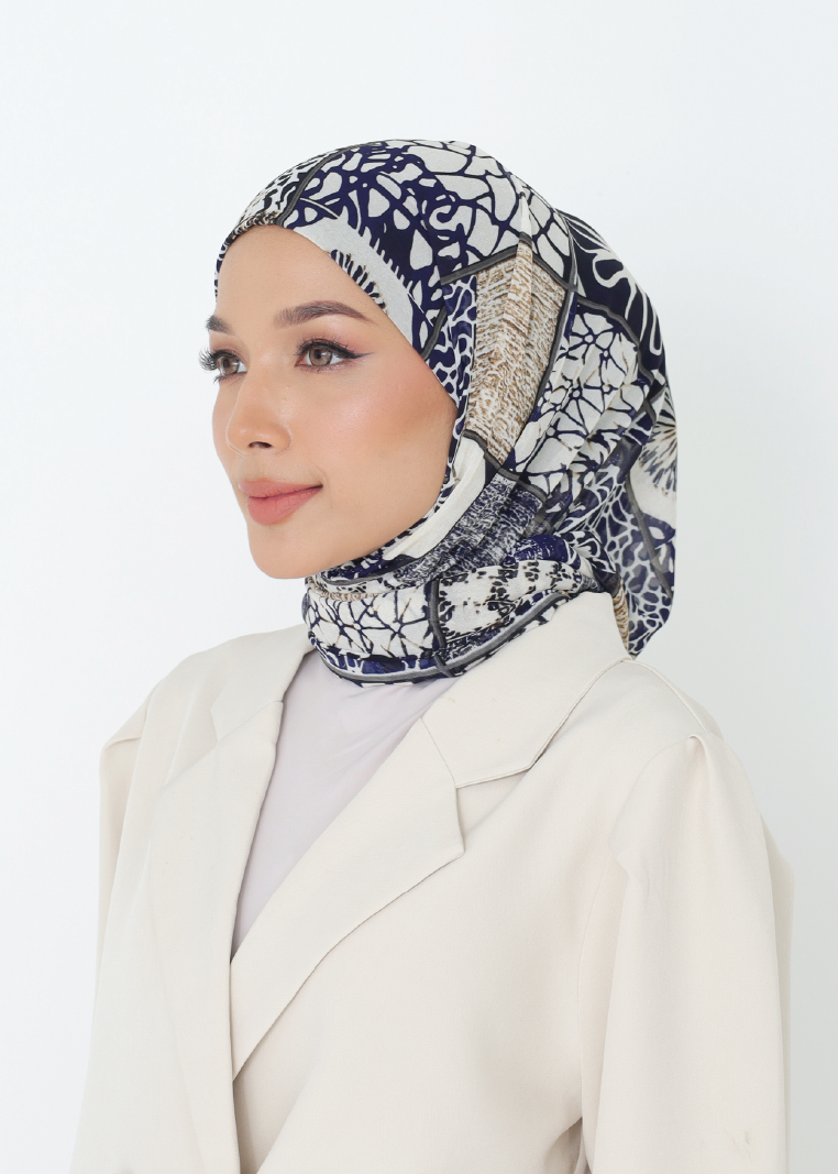 ARTISAN PRINTED INSTANT SHAWL IN LUNARA