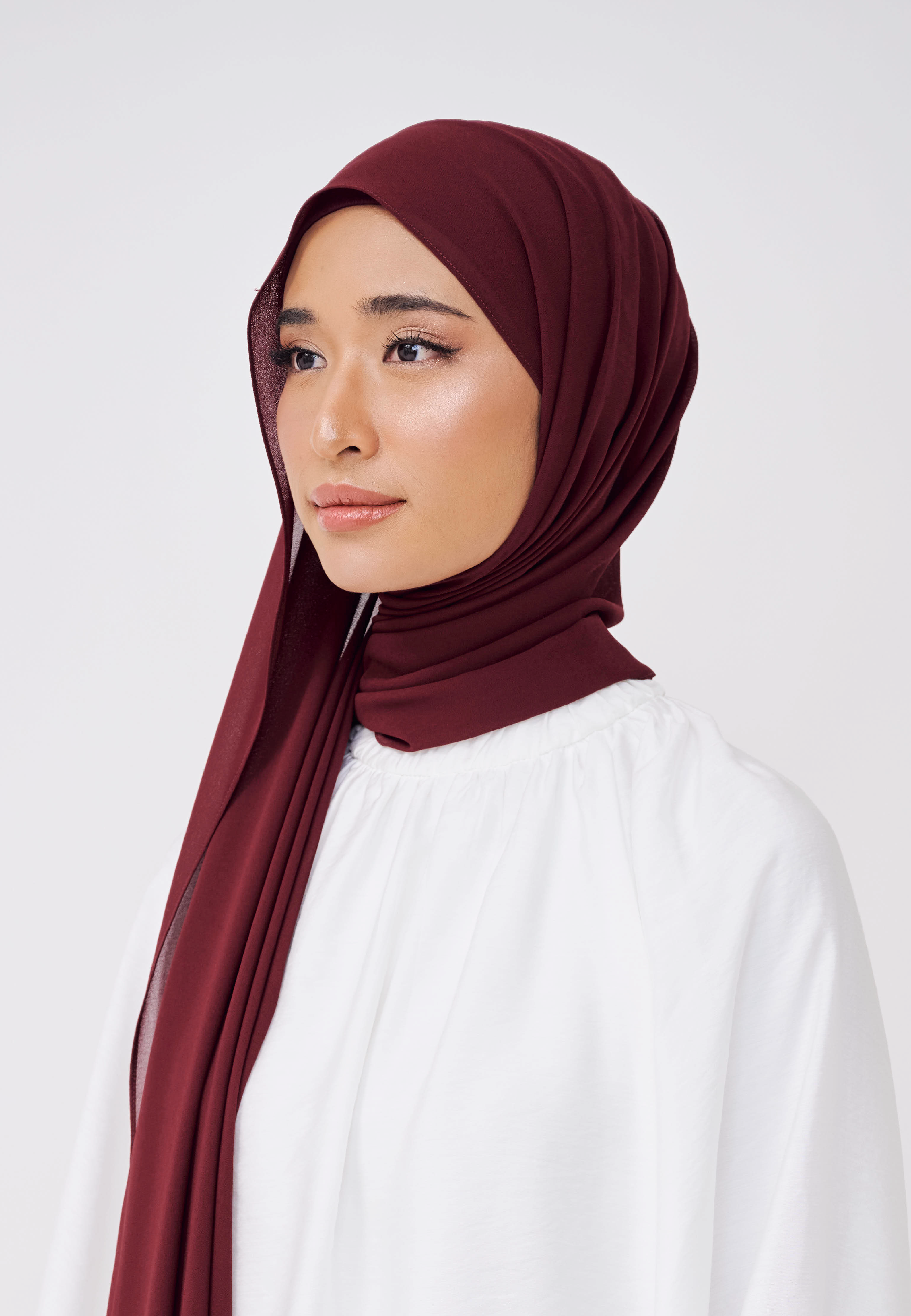 NADINE LOOSE SHAWL (NO INNER) - MAROON
