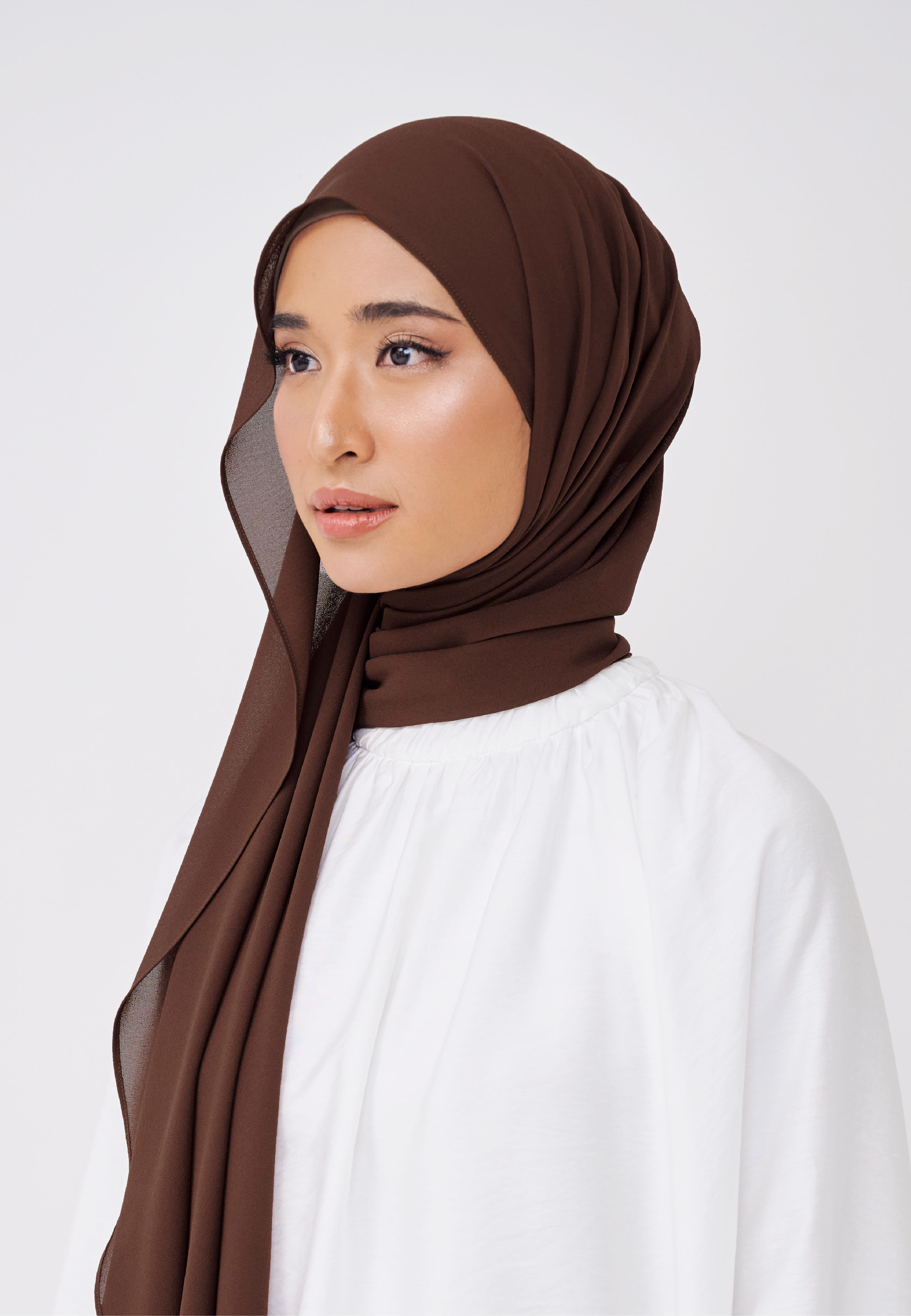 NADINE LOOSE SHAWL (NO INNER) - RICH BROWN
