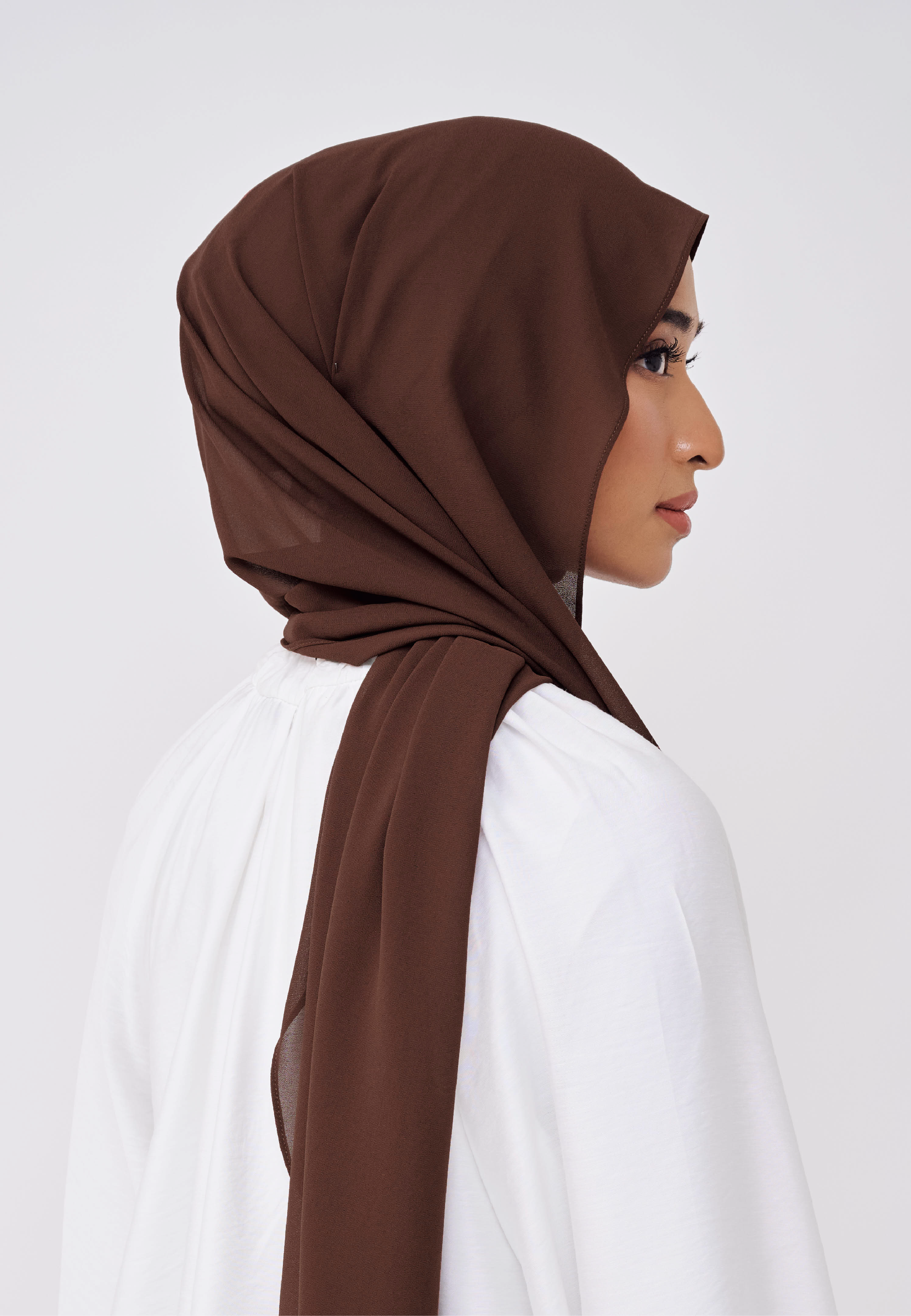 NADINE LOOSE SHAWL (NO INNER) - RICH BROWN