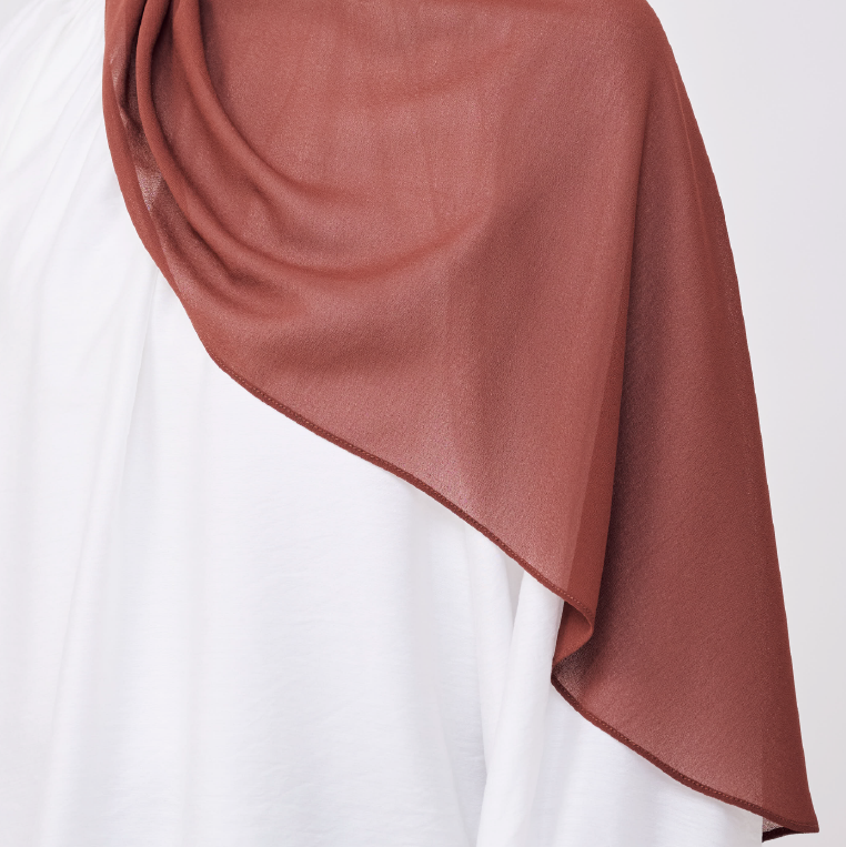 NADINE HALF MOON INSTANT SHAWL - BOMBAY BROWN