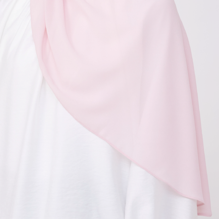 NADINE HALF MOON INSTANT SHAWL - CAMEO PINK