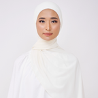 NADINE HALF MOON INSTANT SHAWL - IVORY