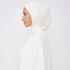 NADINE HALF MOON INSTANT SHAWL - IVORY