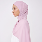 NADINE HALF MOON INSTANT SHAWL  - MAUVE GLOW