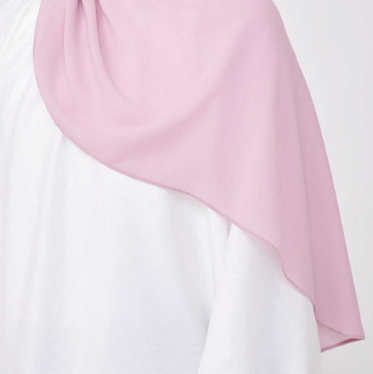 NADINE HALF MOON INSTANT SHAWL  - MAUVE GLOW