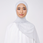 NADINE HALF MOON INSTANT SHAWL - RHINO GREY
