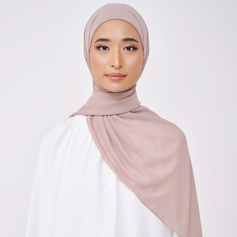 NADINE HALF MOON INSTANT SHAWL - SAND NUDE