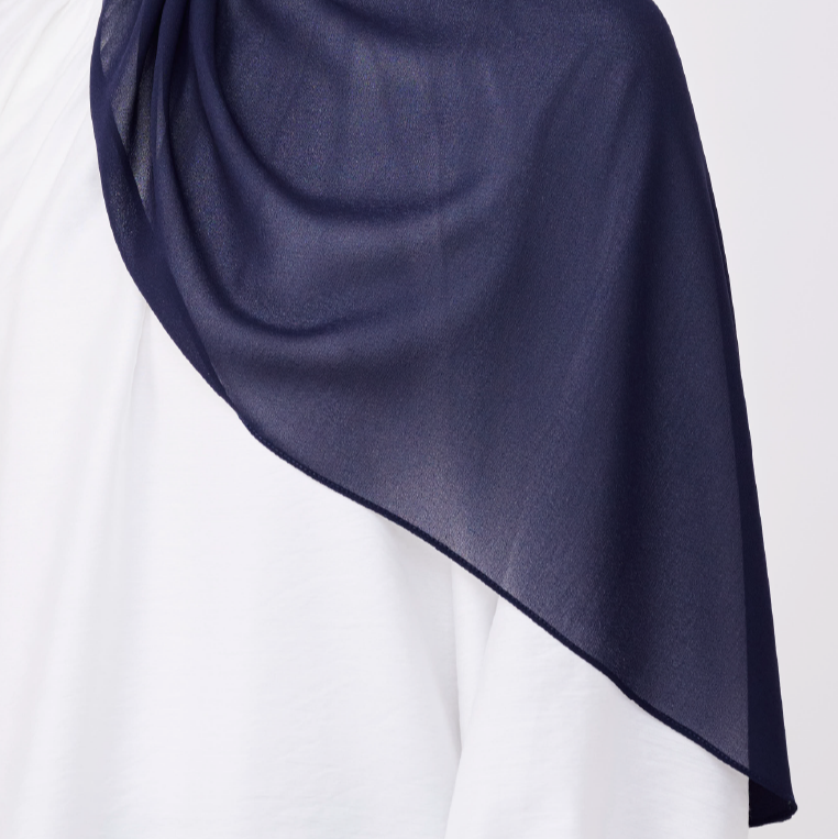 NADINE HALF MOON INSTANT SHAWL - DARK NAVY