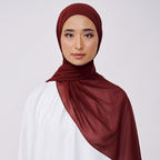 NADINE HALF MOON INSTANT SHAWL - RASBERRY