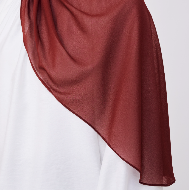 NADINE HALF MOON INSTANT SHAWL - RASBERRY