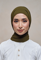 ELZA INSTANT SHAWL - DARK MATCHA